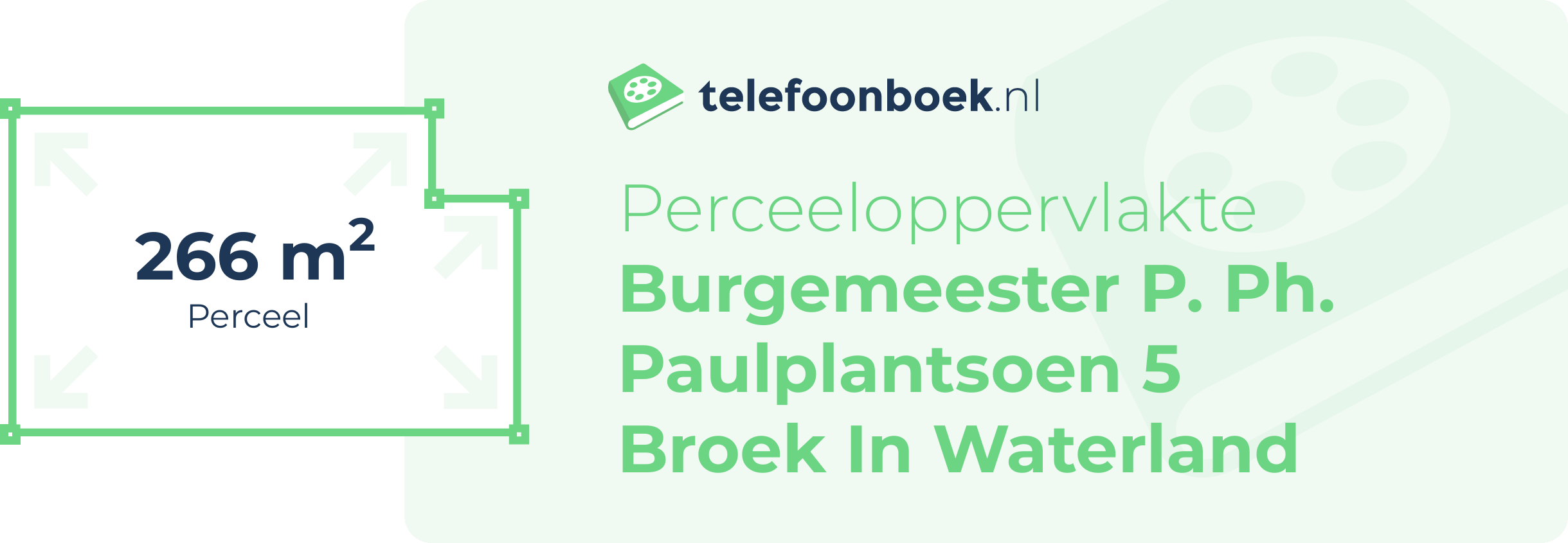 Perceeloppervlakte Burgemeester P. Ph. Paulplantsoen 5 Broek In Waterland