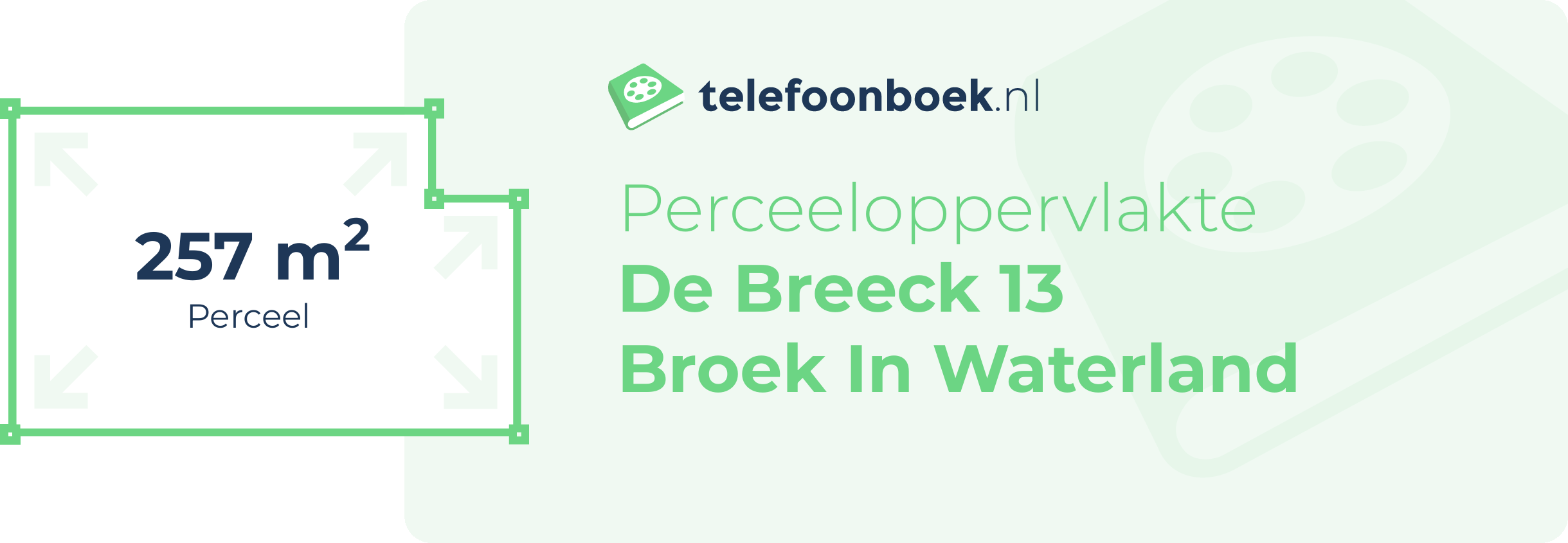 Perceeloppervlakte De Breeck 13 Broek In Waterland