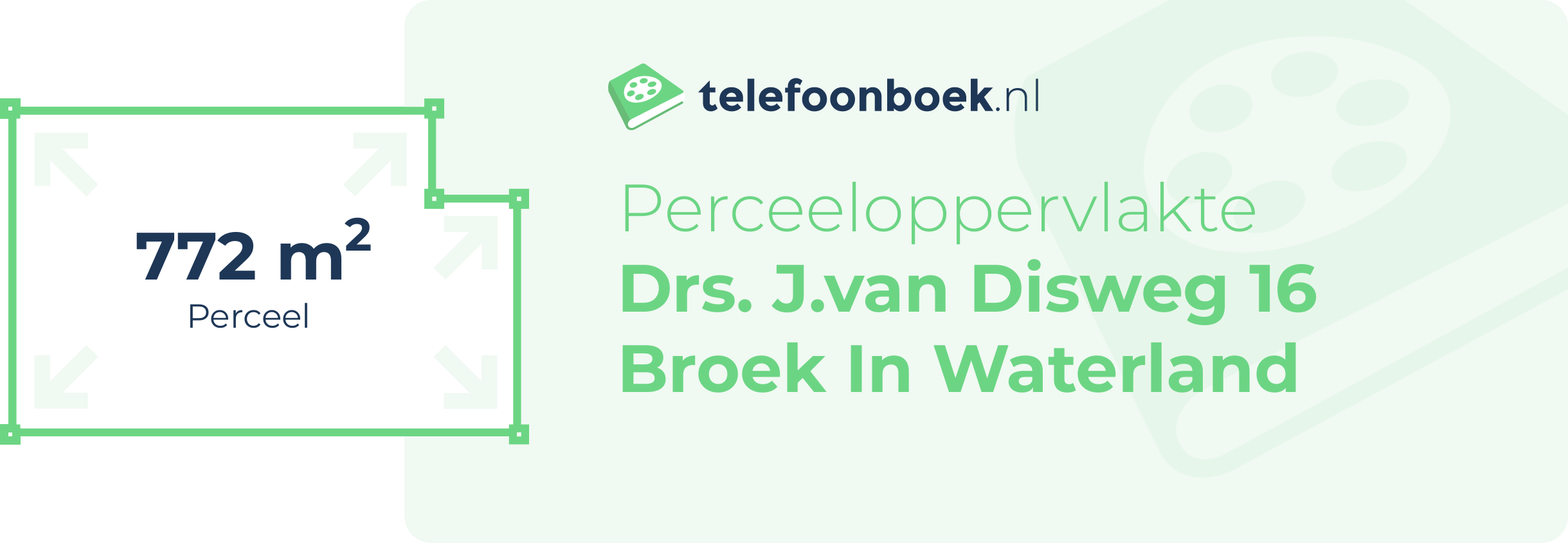 Perceeloppervlakte Drs. J.van Disweg 16 Broek In Waterland