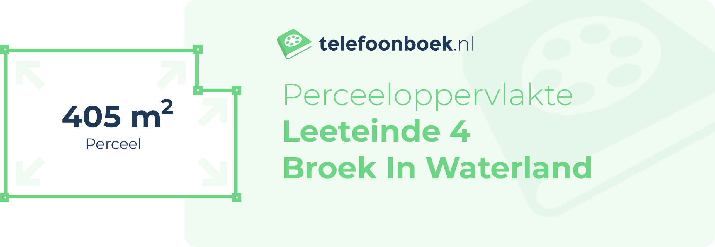 Perceeloppervlakte Leeteinde 4 Broek In Waterland