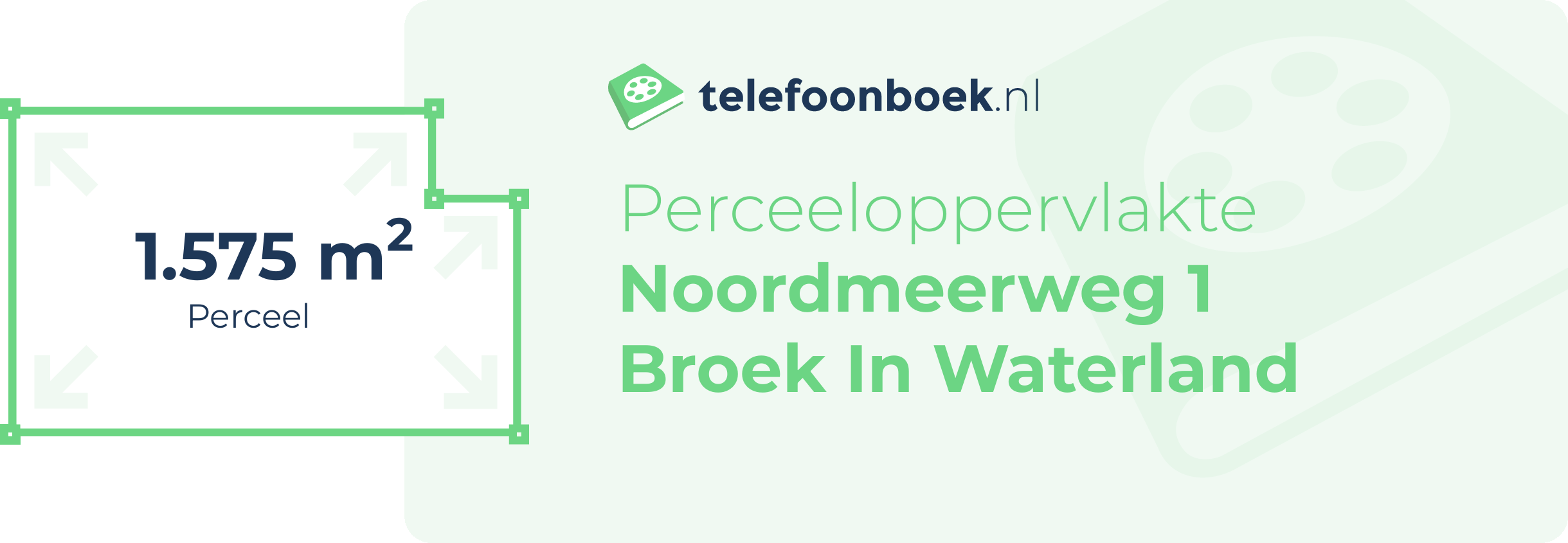 Perceeloppervlakte Noordmeerweg 1 Broek In Waterland