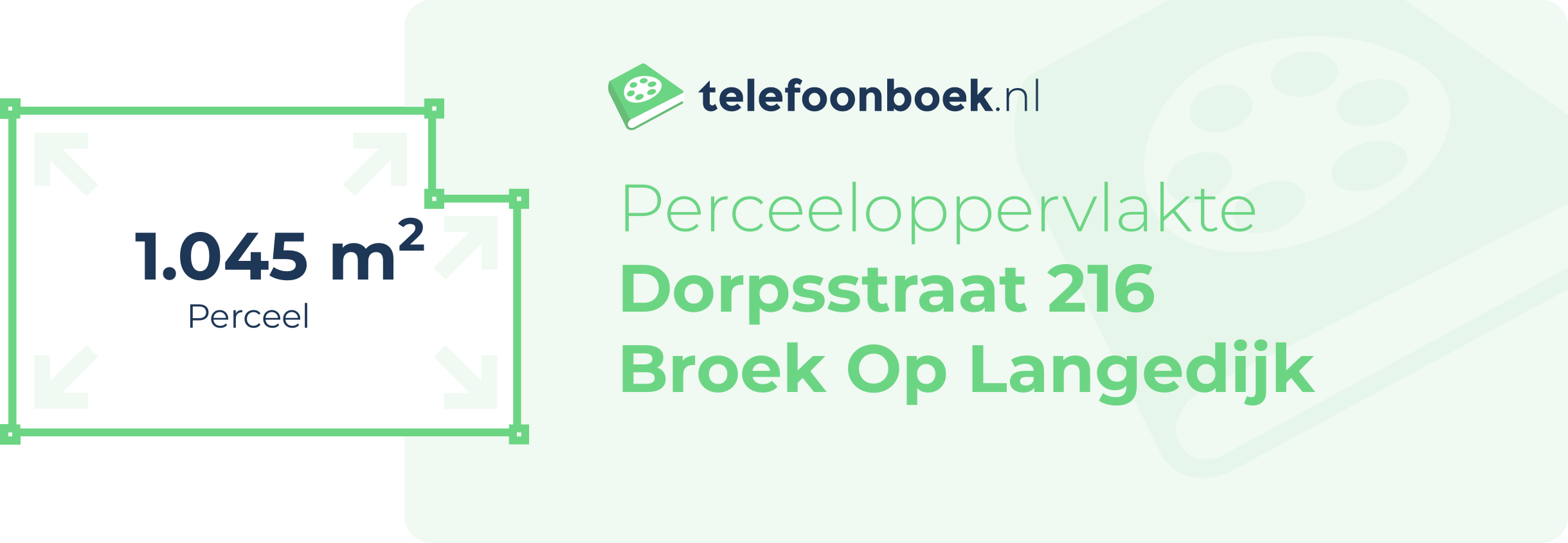 Perceeloppervlakte Dorpsstraat 216 Broek Op Langedijk