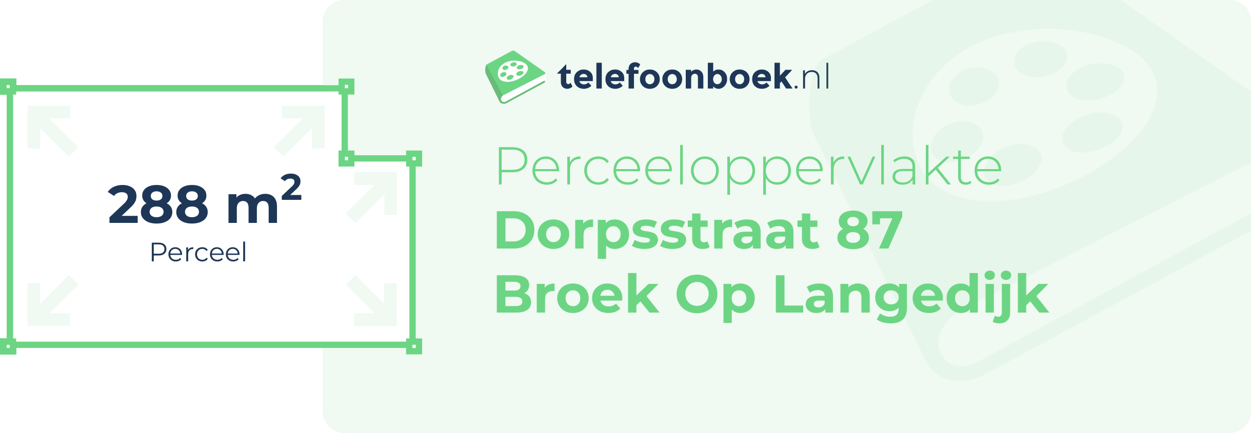 Perceeloppervlakte Dorpsstraat 87 Broek Op Langedijk