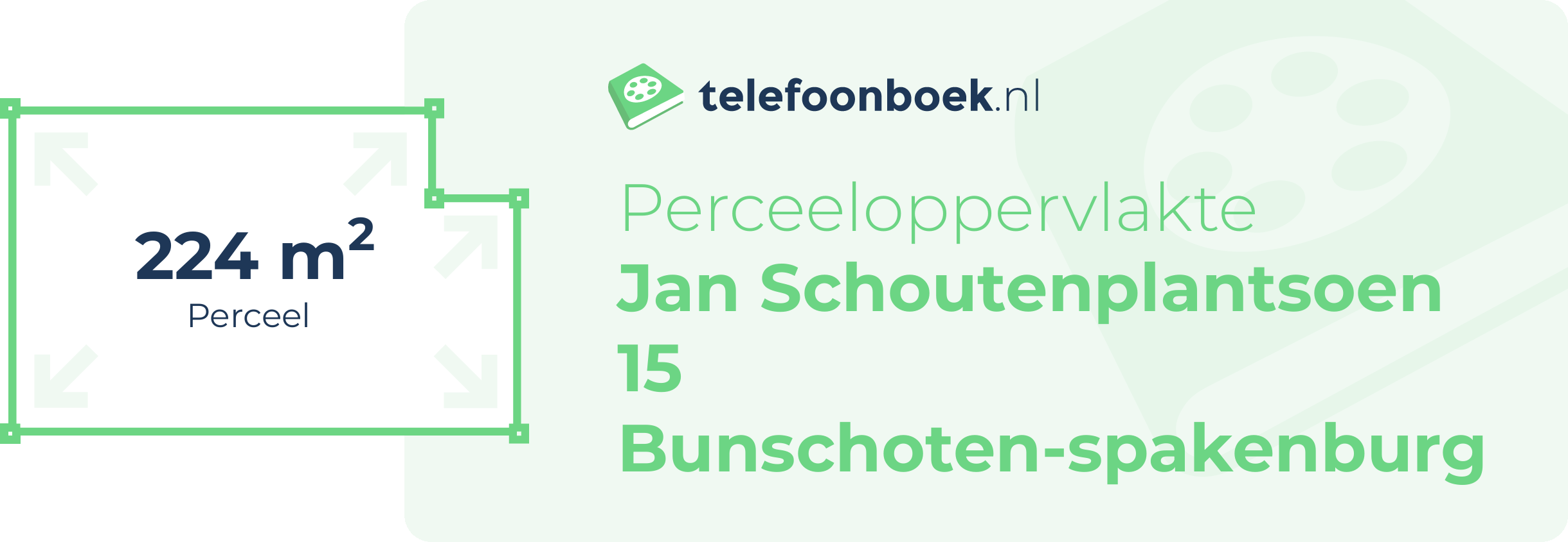 Perceeloppervlakte Jan Schoutenplantsoen 15 Bunschoten-Spakenburg