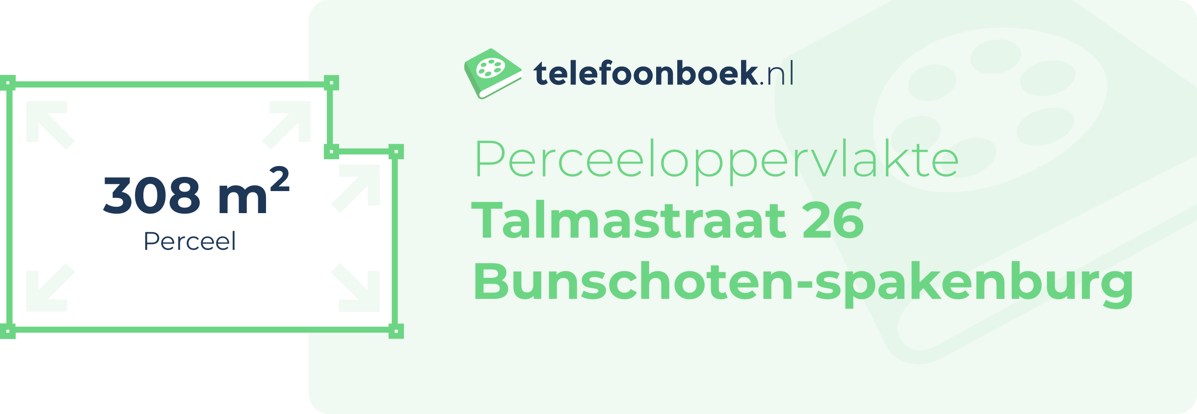 Perceeloppervlakte Talmastraat 26 Bunschoten-Spakenburg