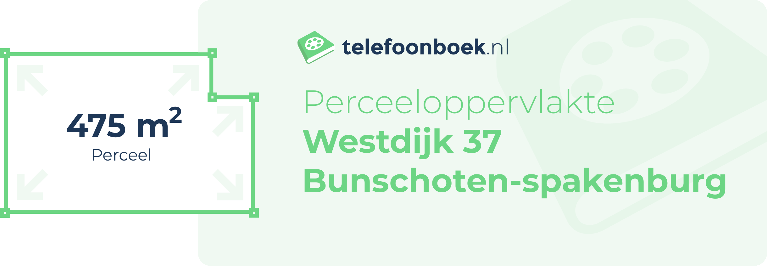 Perceeloppervlakte Westdijk 37 Bunschoten-Spakenburg