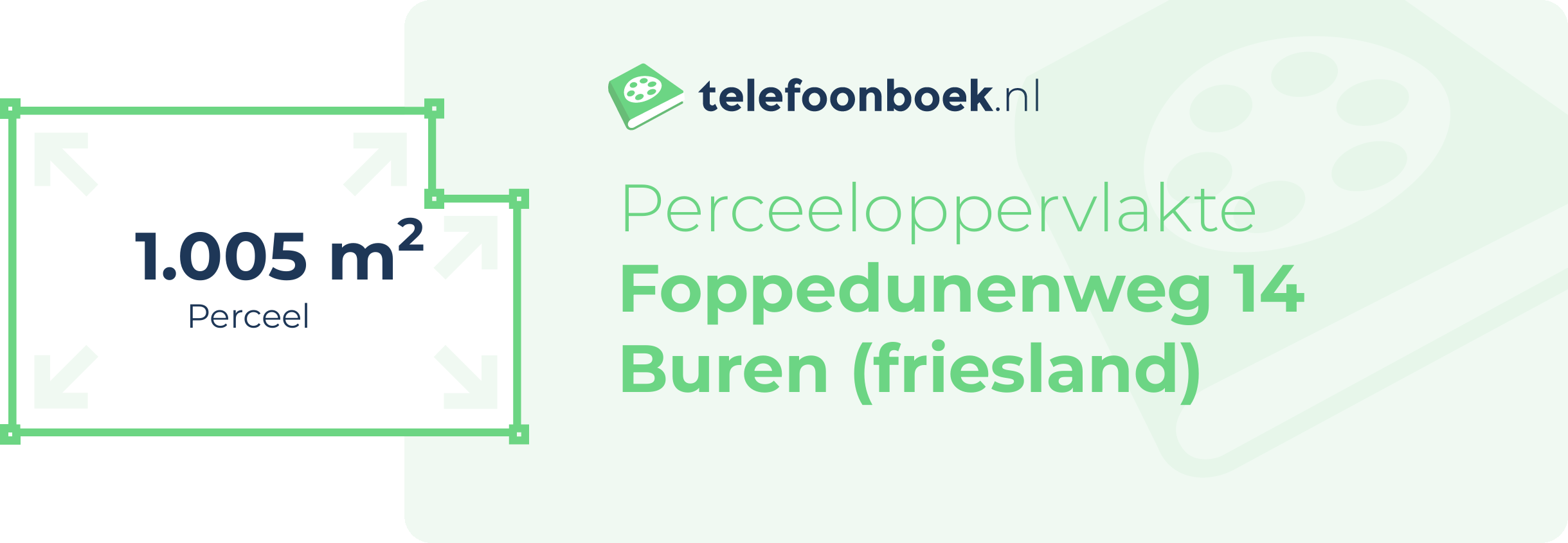 Perceeloppervlakte Foppedunenweg 14 Buren (Friesland)