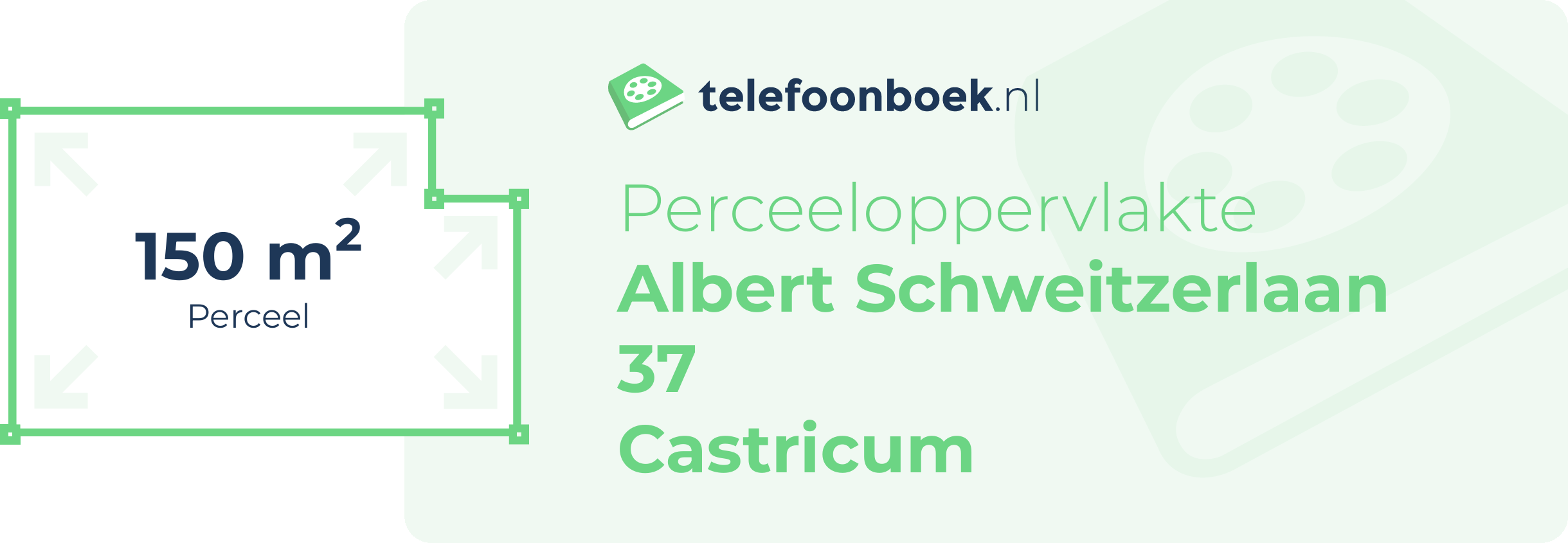 Perceeloppervlakte Albert Schweitzerlaan 37 Castricum