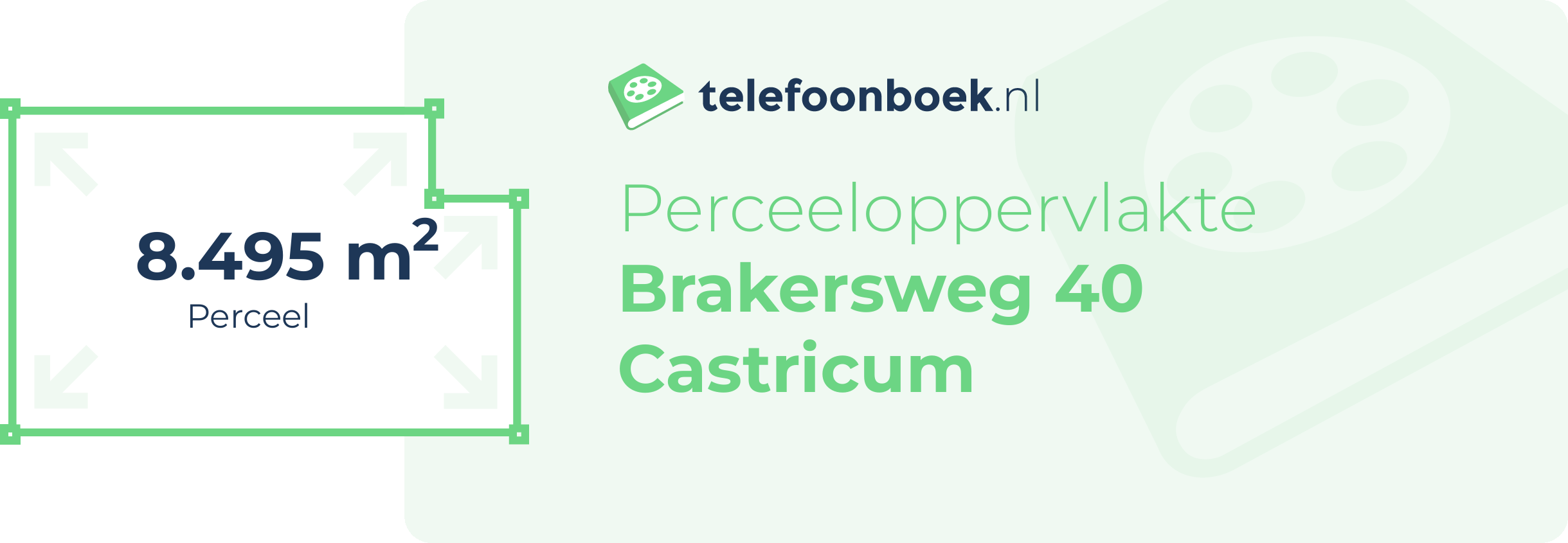 Perceeloppervlakte Brakersweg 40 Castricum