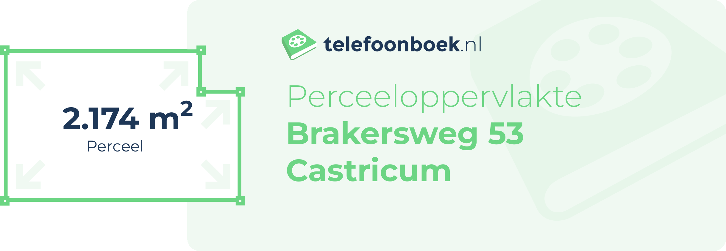 Perceeloppervlakte Brakersweg 53 Castricum