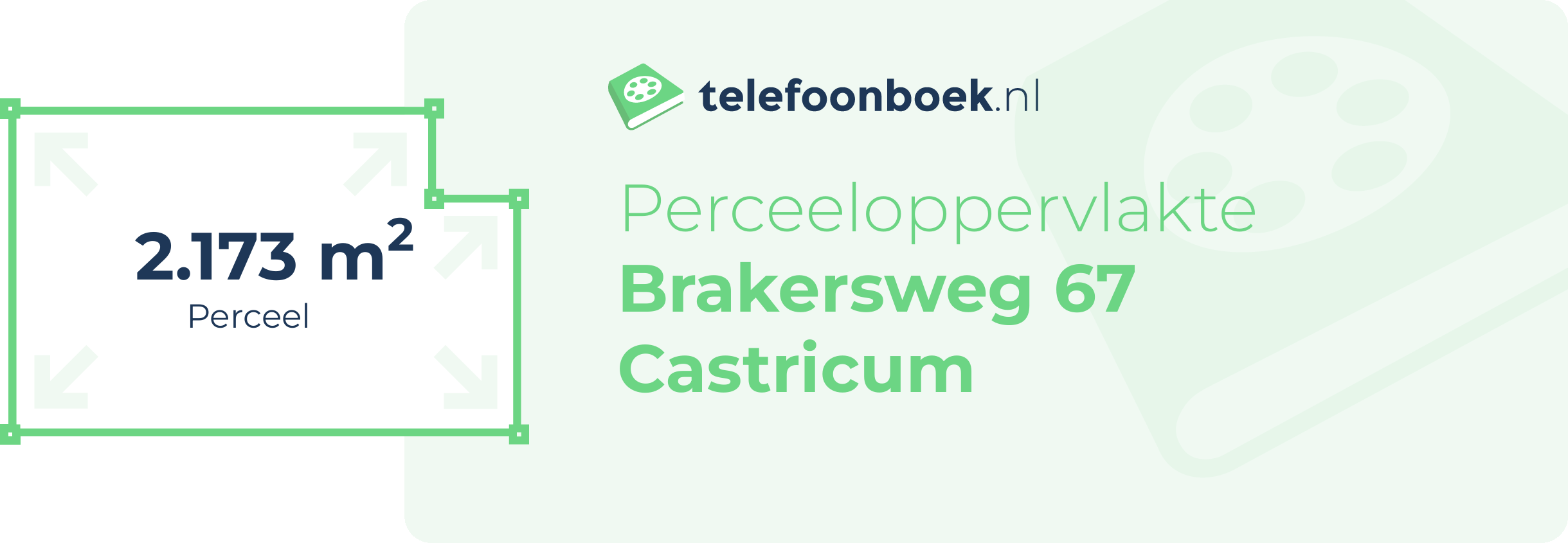 Perceeloppervlakte Brakersweg 67 Castricum