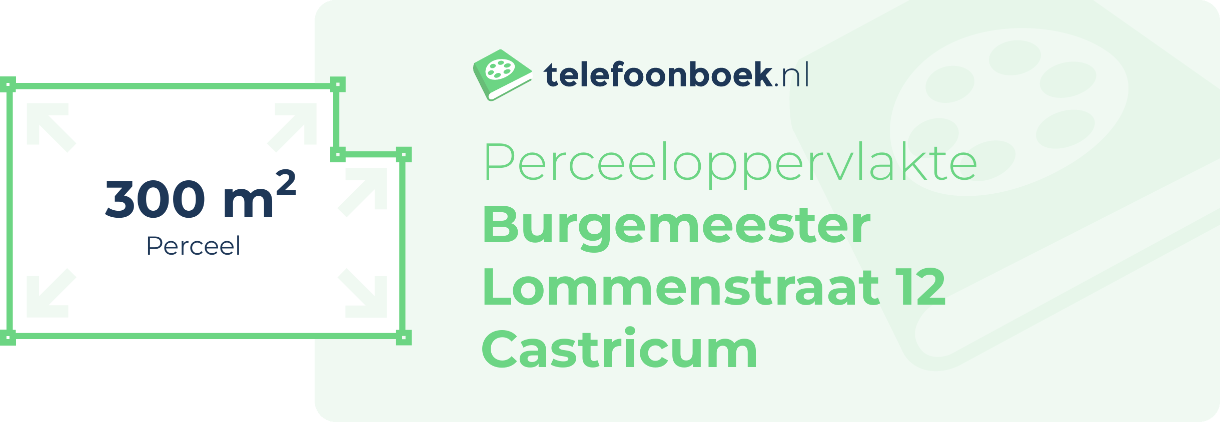 Perceeloppervlakte Burgemeester Lommenstraat 12 Castricum