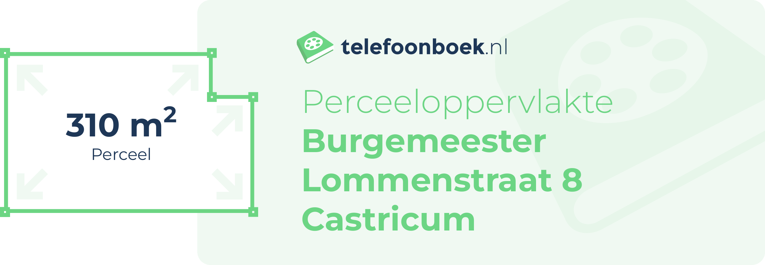 Perceeloppervlakte Burgemeester Lommenstraat 8 Castricum