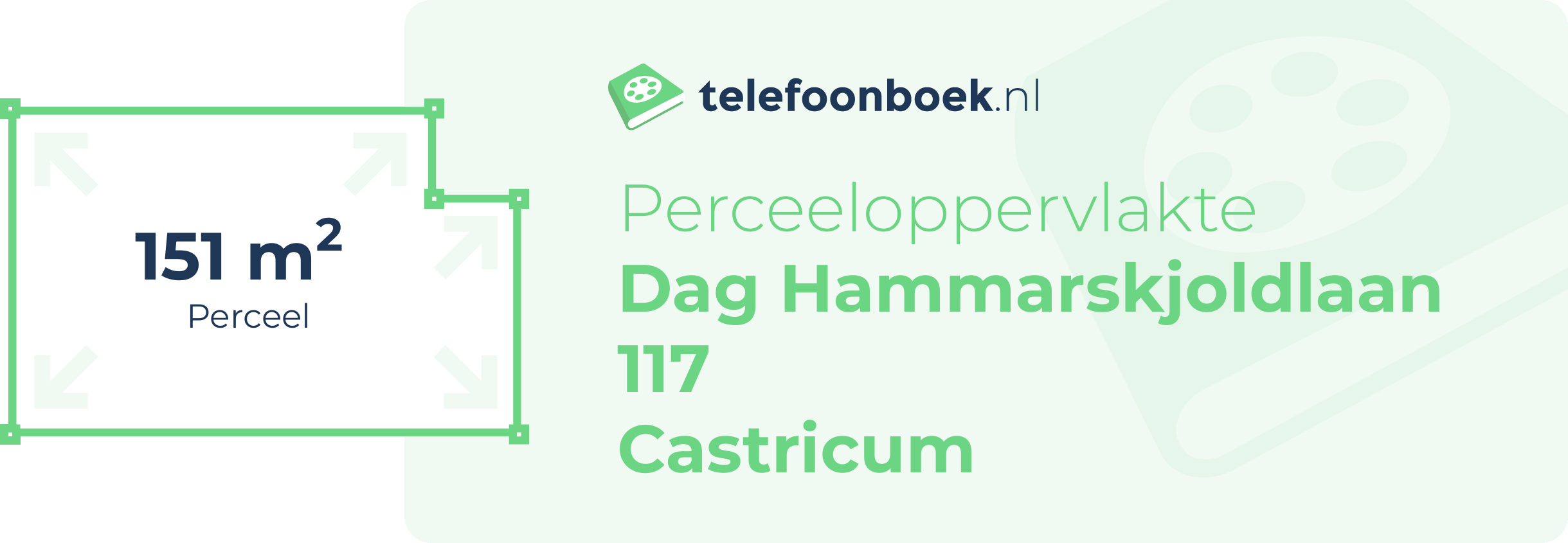 Perceeloppervlakte Dag Hammarskjoldlaan 117 Castricum