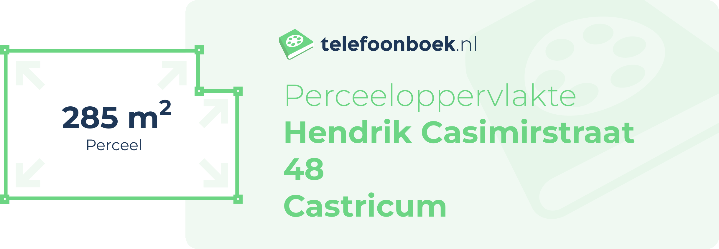 Perceeloppervlakte Hendrik Casimirstraat 48 Castricum