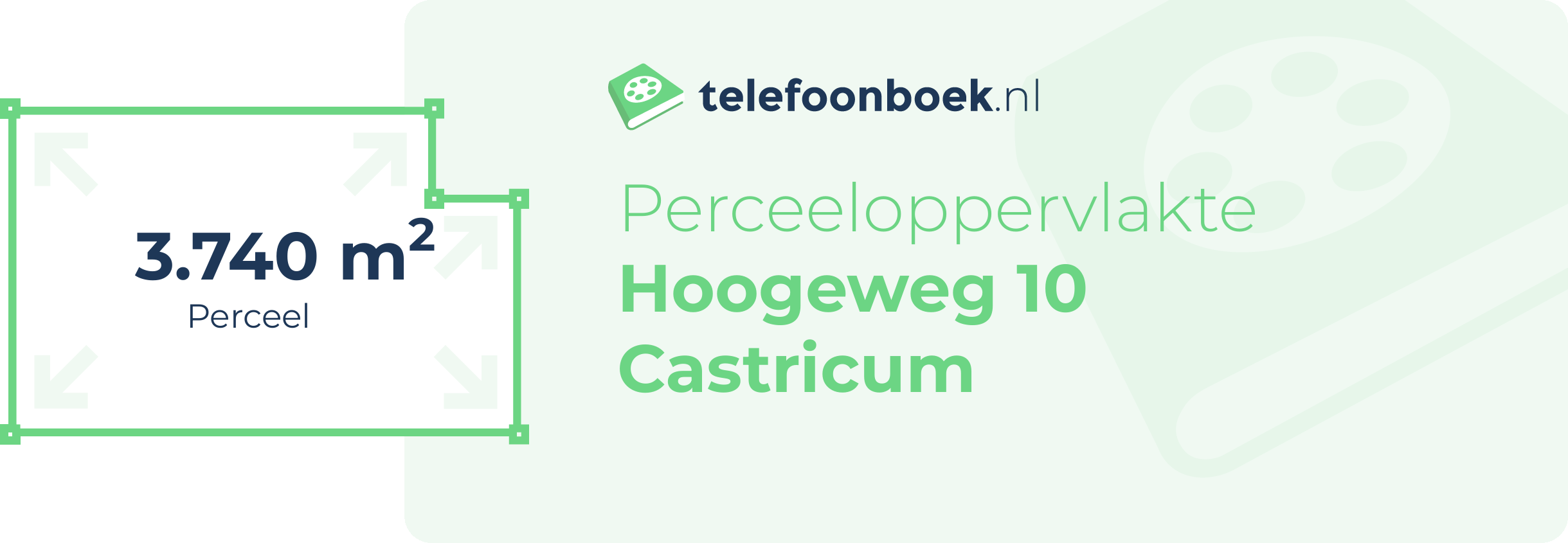 Perceeloppervlakte Hoogeweg 10 Castricum