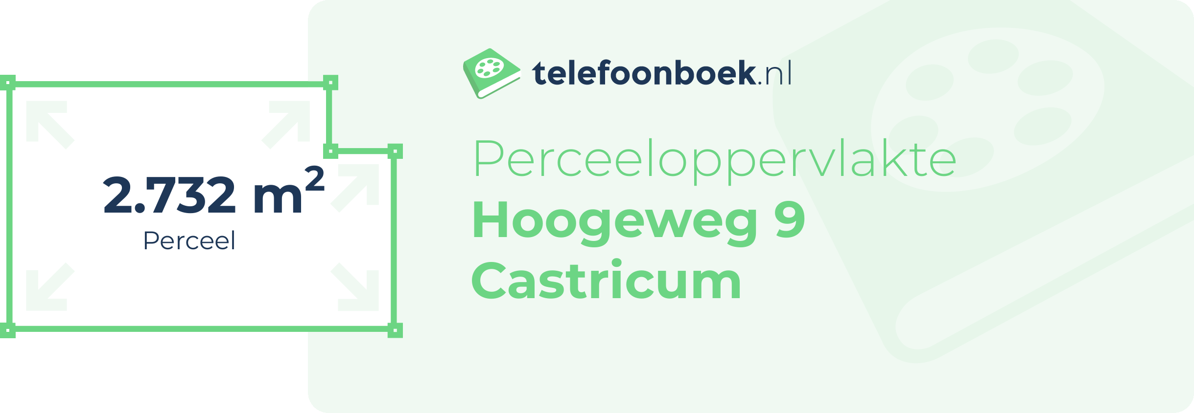 Perceeloppervlakte Hoogeweg 9 Castricum