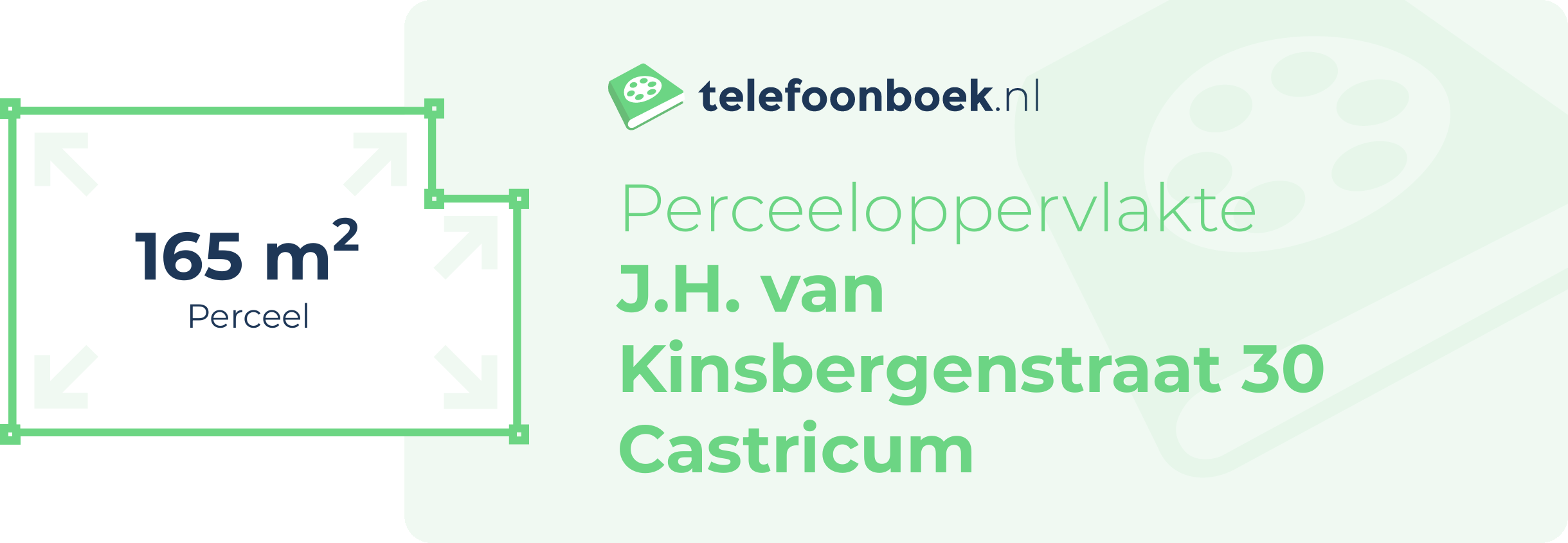 Perceeloppervlakte J.H. Van Kinsbergenstraat 30 Castricum