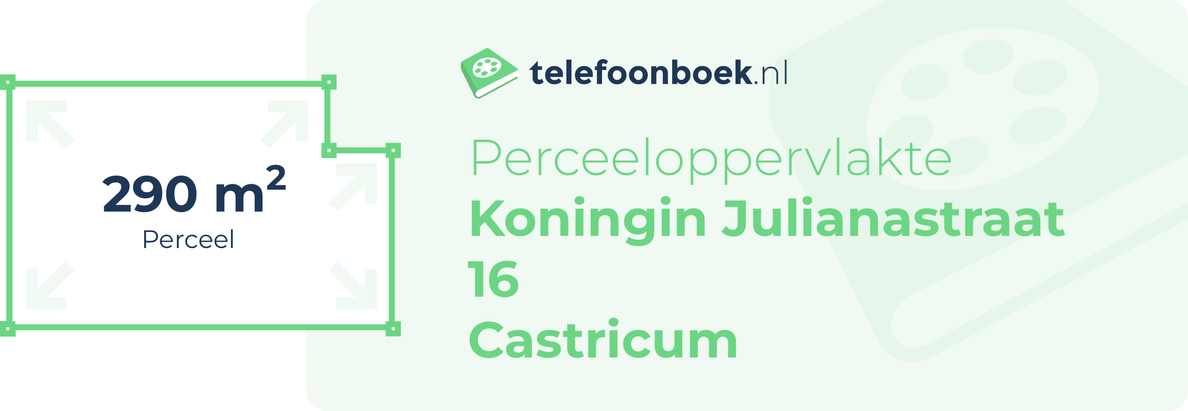 Perceeloppervlakte Koningin Julianastraat 16 Castricum