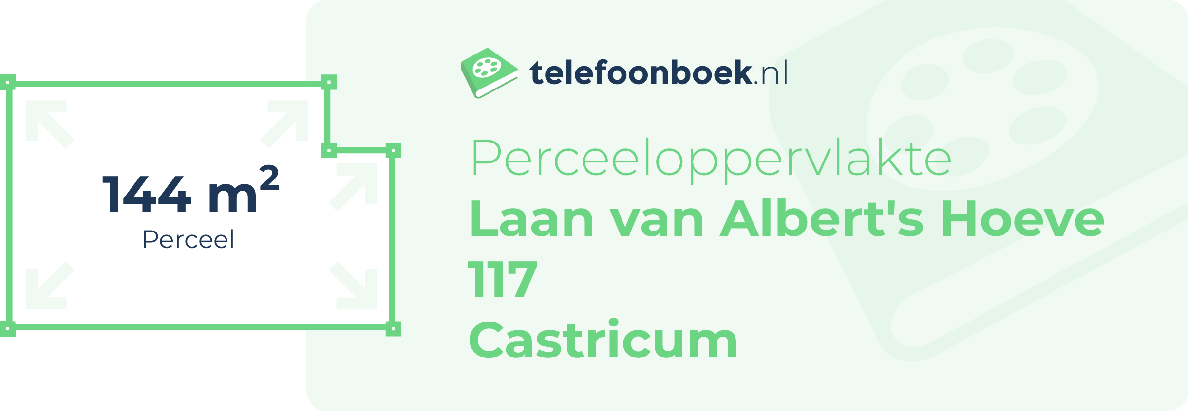 Perceeloppervlakte Laan Van Albert's Hoeve 117 Castricum