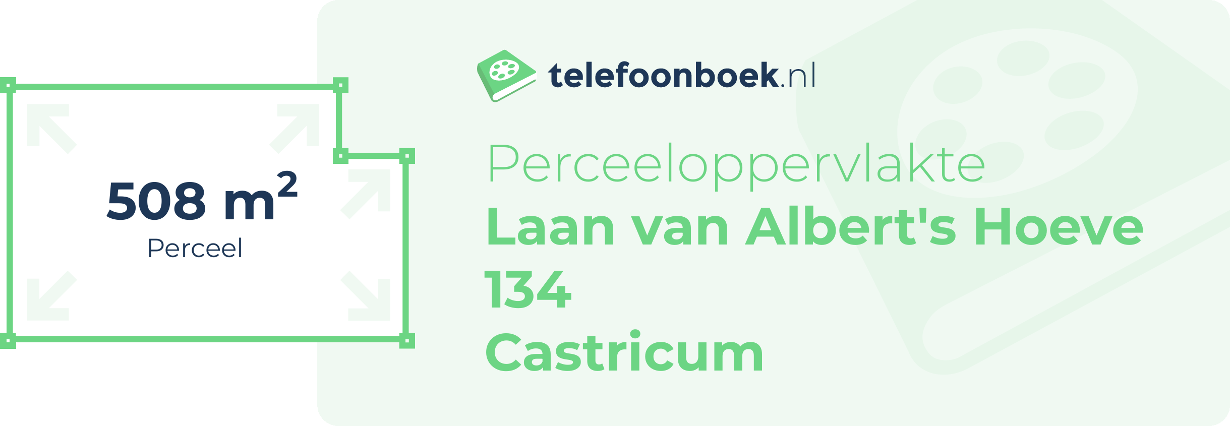 Perceeloppervlakte Laan Van Albert's Hoeve 134 Castricum