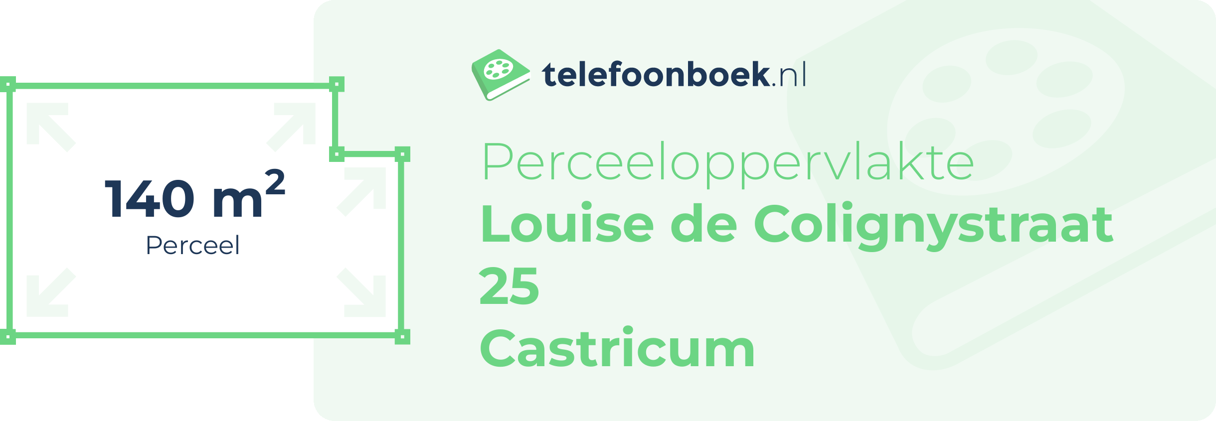 Perceeloppervlakte Louise De Colignystraat 25 Castricum
