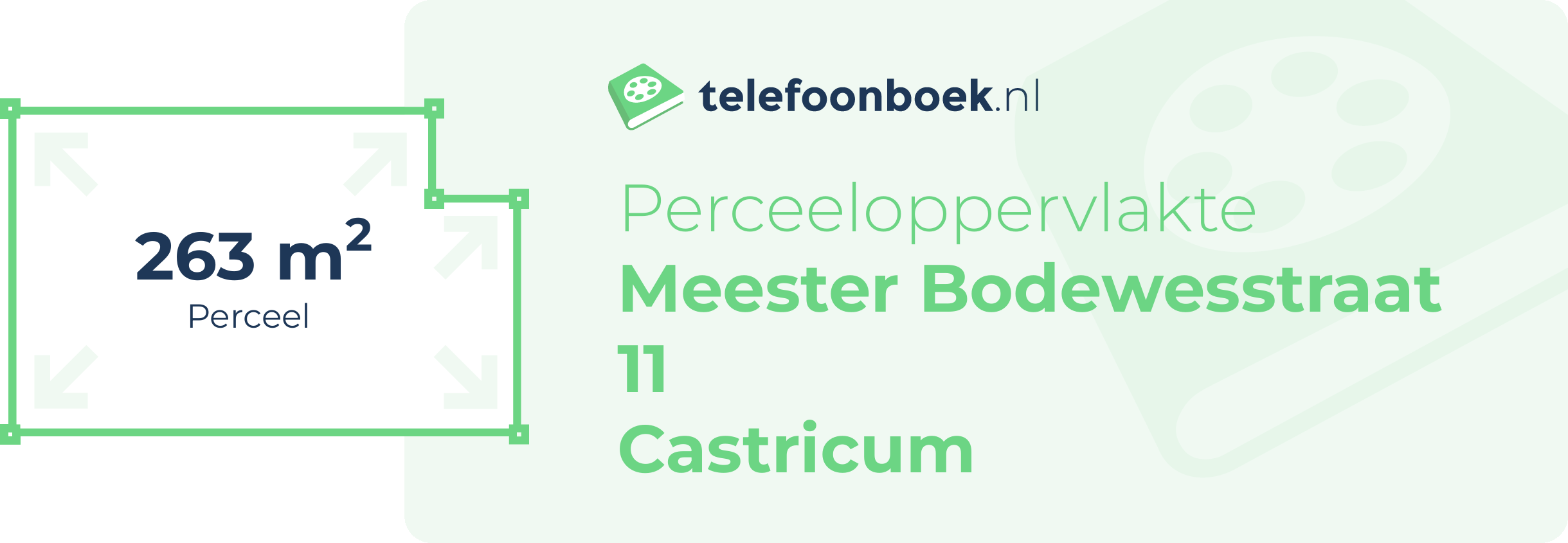 Perceeloppervlakte Meester Bodewesstraat 11 Castricum