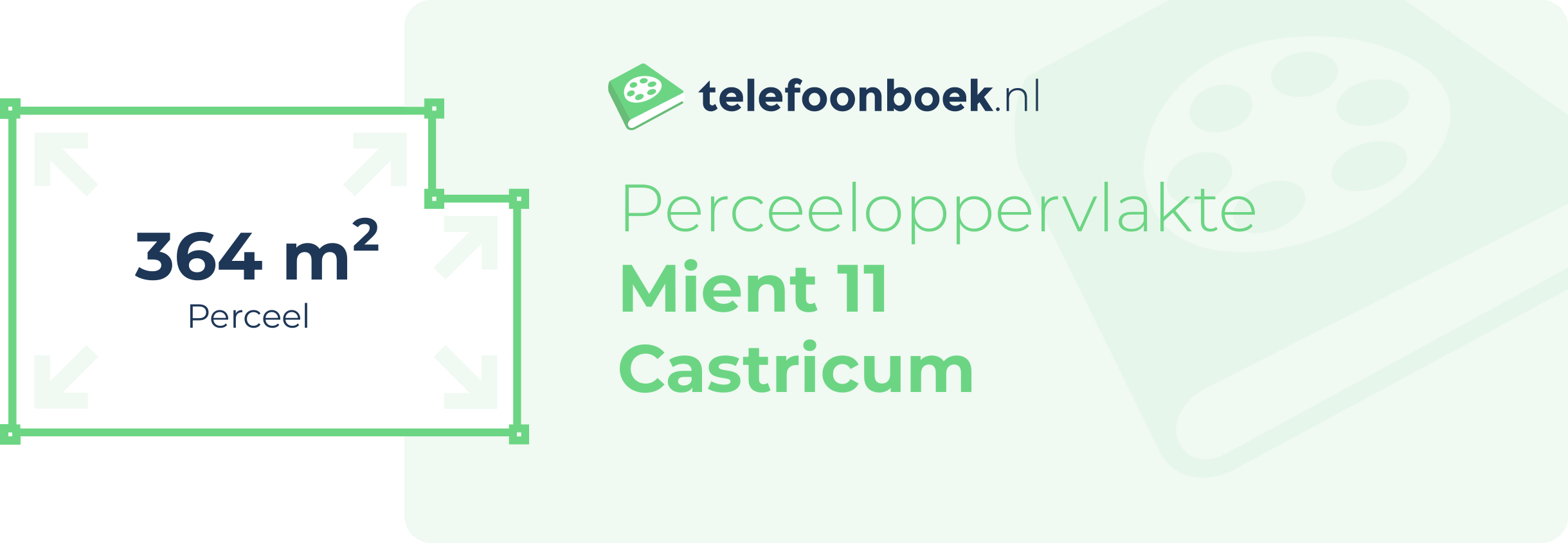 Perceeloppervlakte Mient 11 Castricum