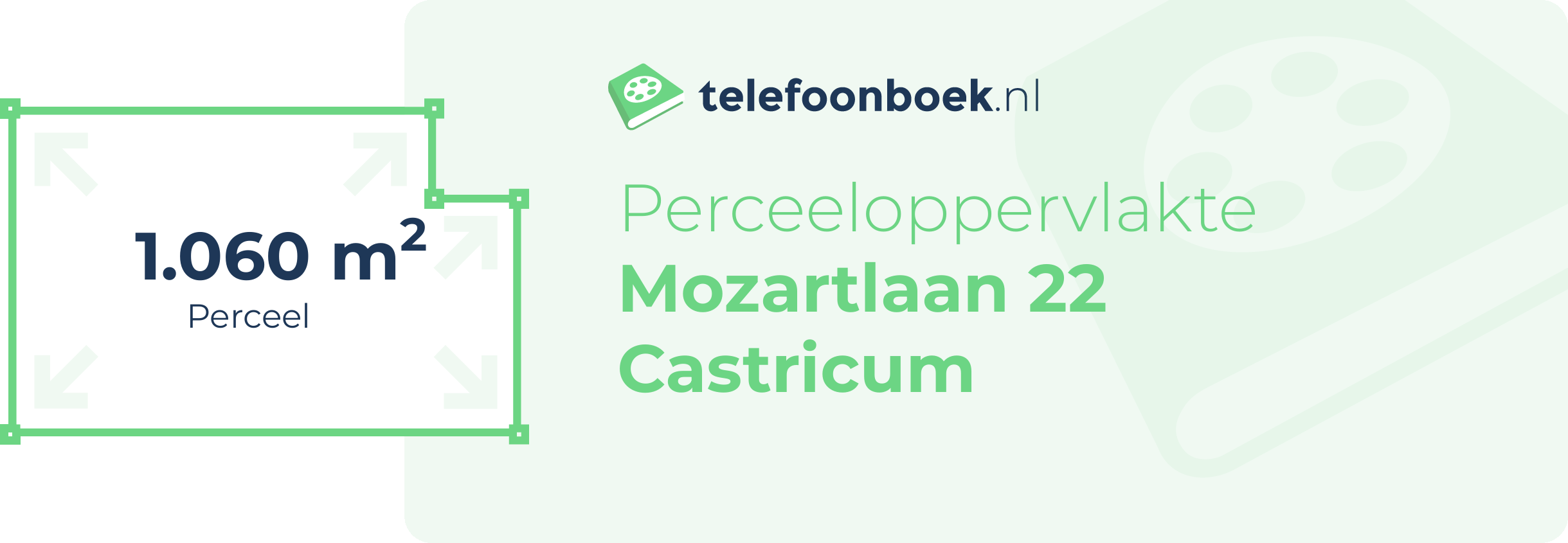 Perceeloppervlakte Mozartlaan 22 Castricum