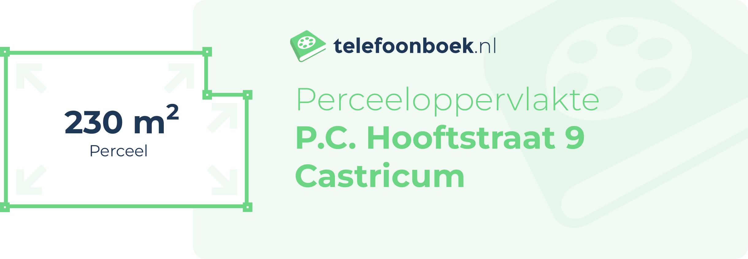 Perceeloppervlakte P.C. Hooftstraat 9 Castricum