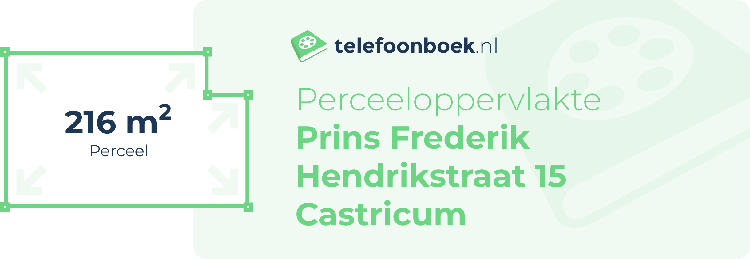 Perceeloppervlakte Prins Frederik Hendrikstraat 15 Castricum