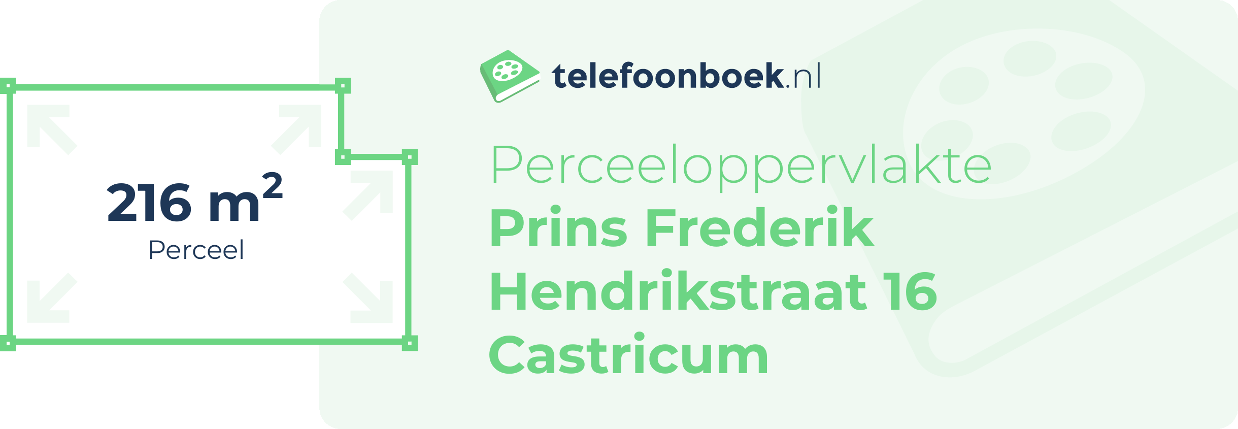 Perceeloppervlakte Prins Frederik Hendrikstraat 16 Castricum