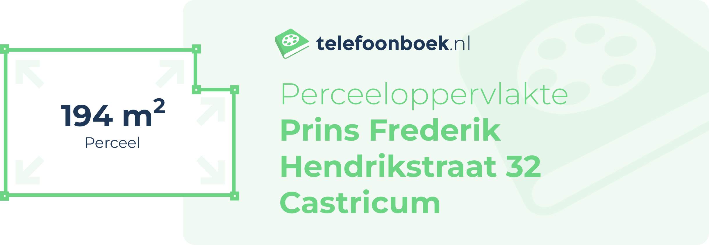 Perceeloppervlakte Prins Frederik Hendrikstraat 32 Castricum