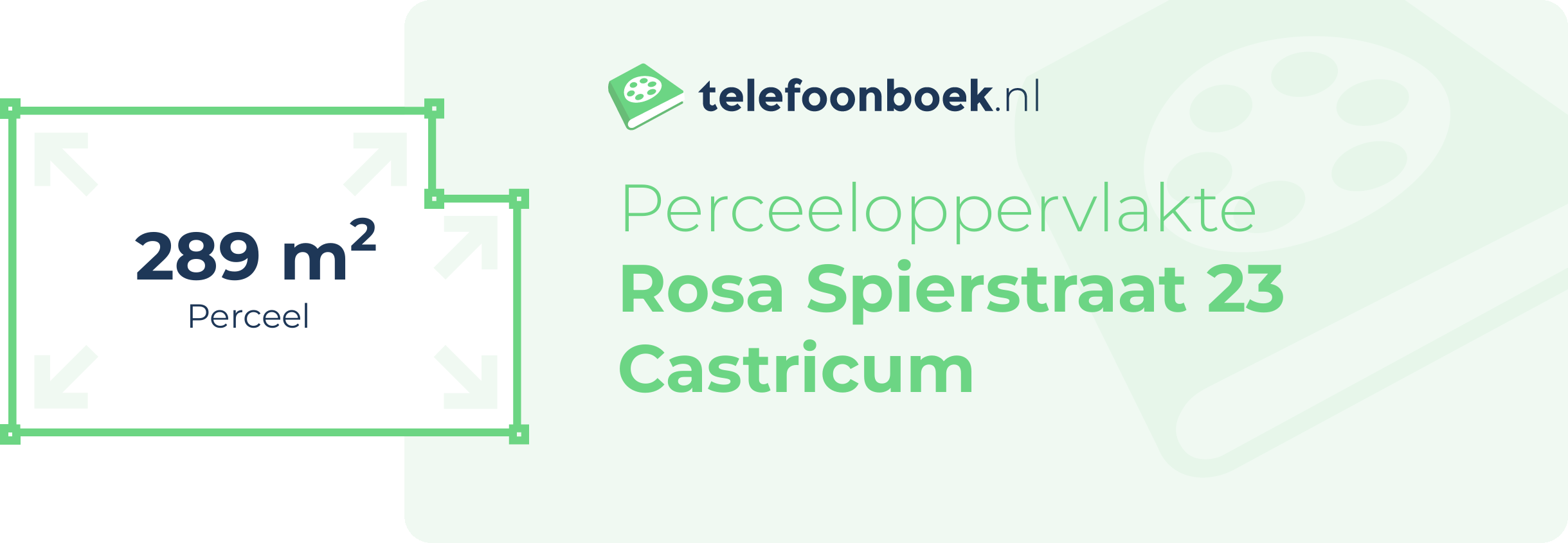 Perceeloppervlakte Rosa Spierstraat 23 Castricum