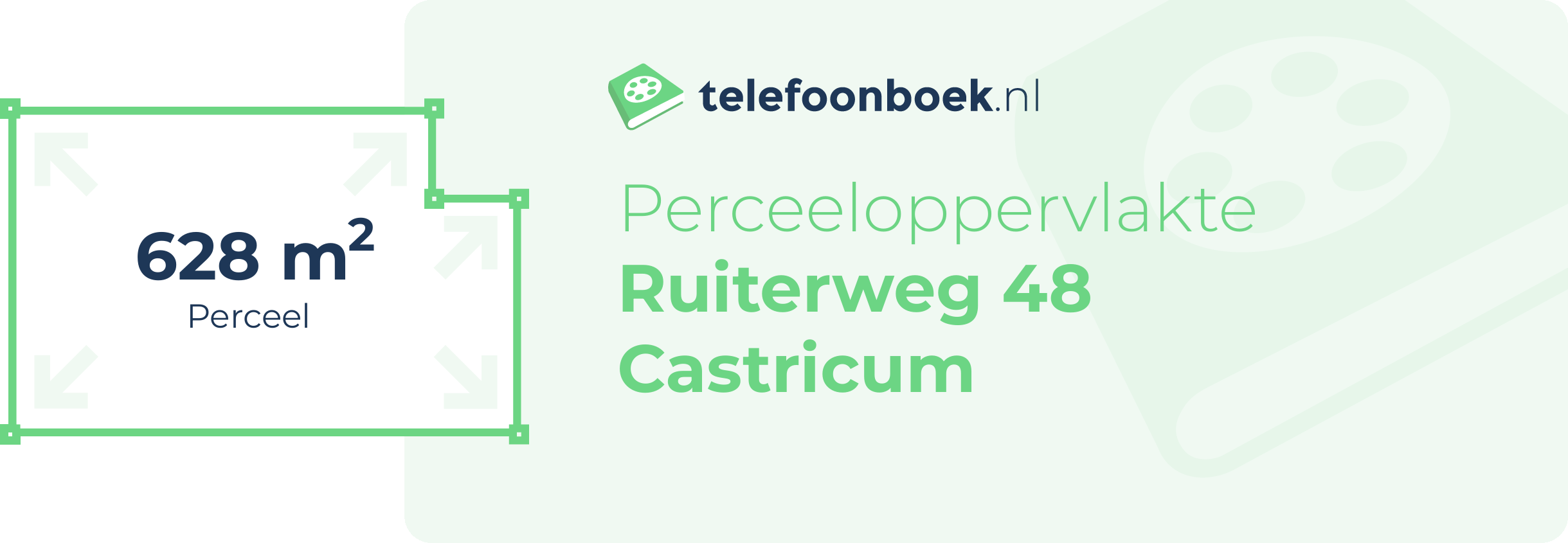 Perceeloppervlakte Ruiterweg 48 Castricum