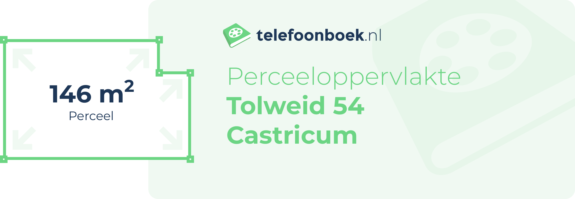 Perceeloppervlakte Tolweid 54 Castricum