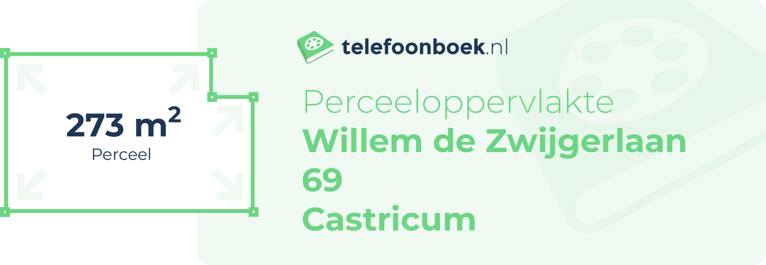 Perceeloppervlakte Willem De Zwijgerlaan 69 Castricum