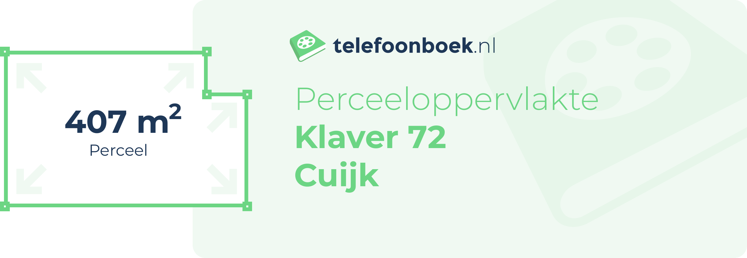 Perceeloppervlakte Klaver 72 Cuijk