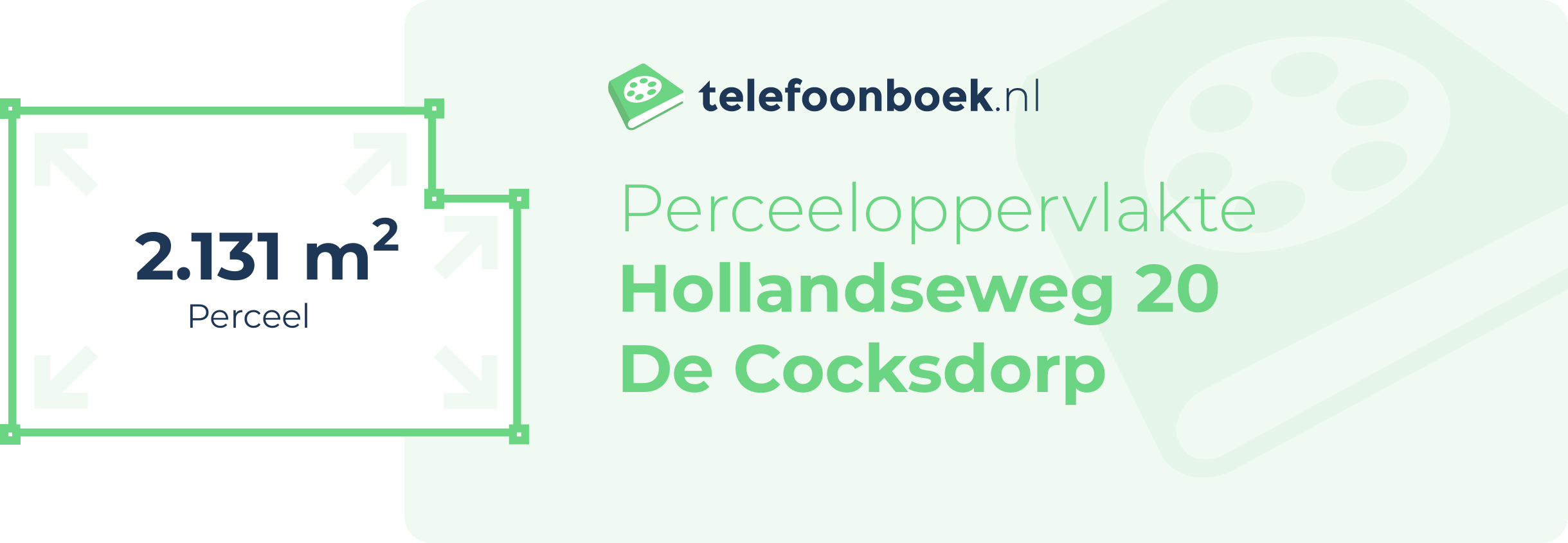 Perceeloppervlakte Hollandseweg 20 De Cocksdorp