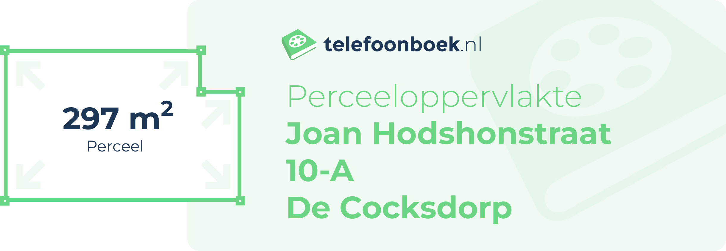 Perceeloppervlakte Joan Hodshonstraat 10-A De Cocksdorp