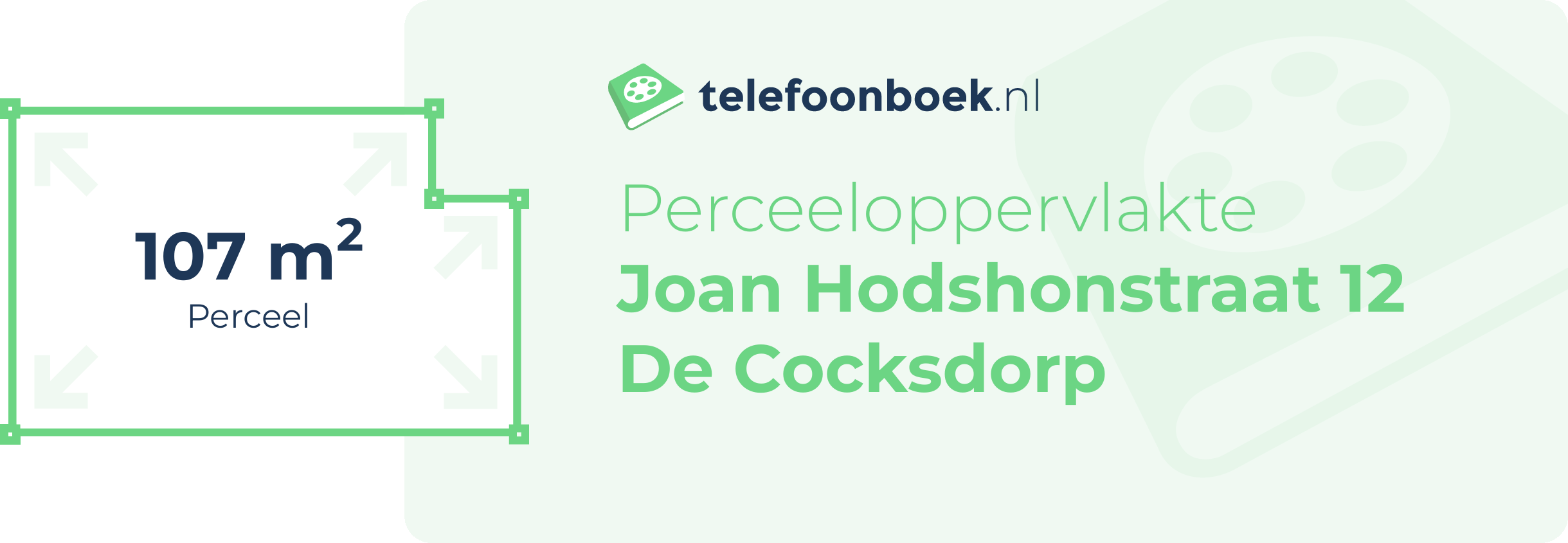 Perceeloppervlakte Joan Hodshonstraat 12 De Cocksdorp