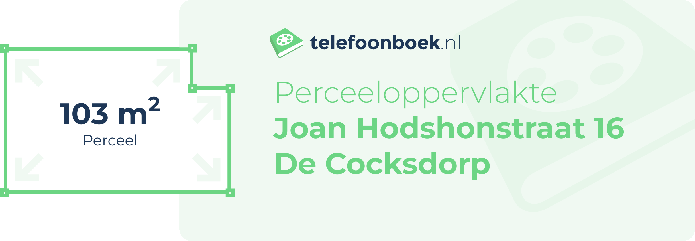 Perceeloppervlakte Joan Hodshonstraat 16 De Cocksdorp