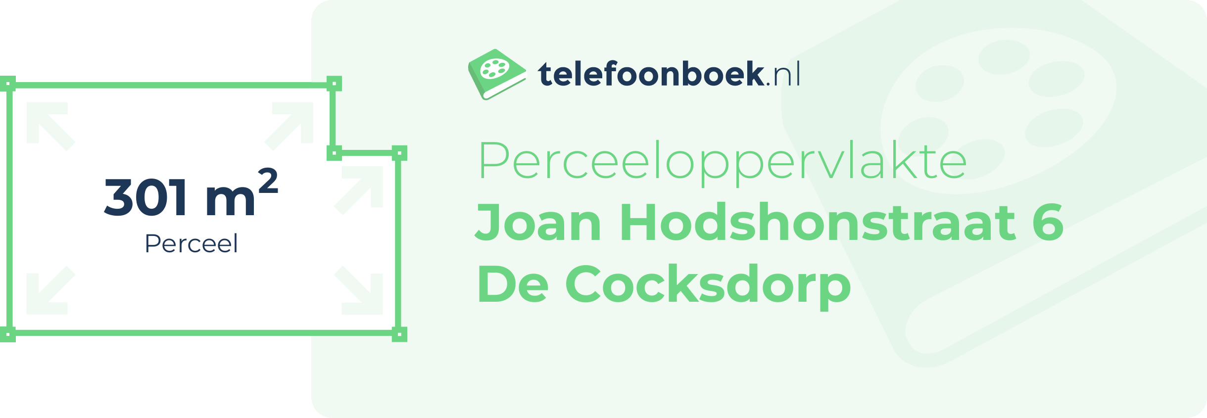 Perceeloppervlakte Joan Hodshonstraat 6 De Cocksdorp