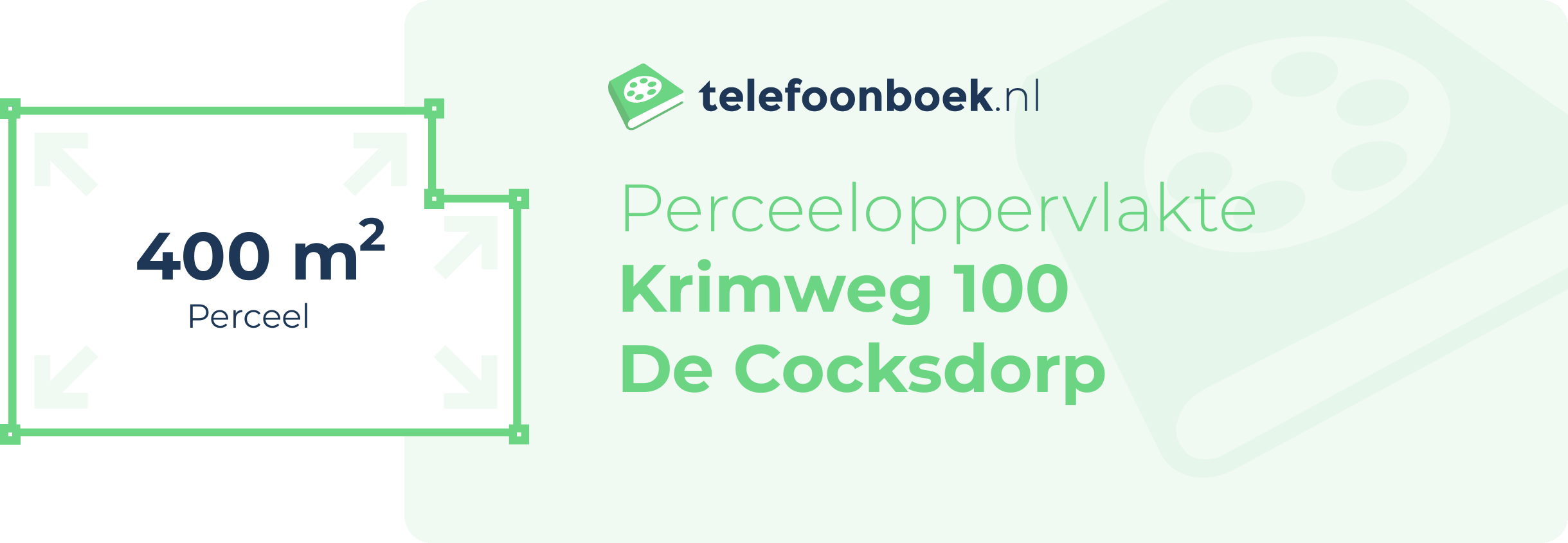 Perceeloppervlakte Krimweg 100 De Cocksdorp