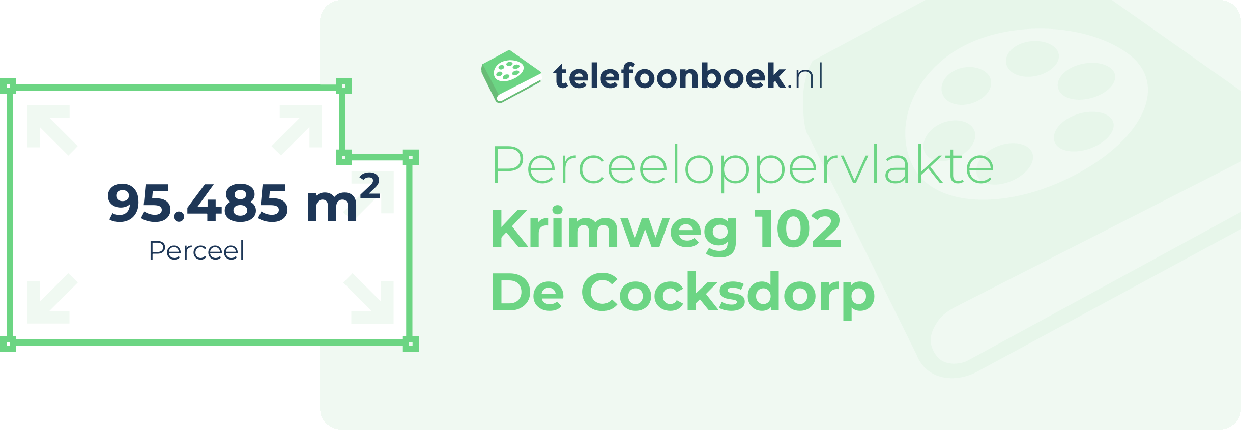 Perceeloppervlakte Krimweg 102 De Cocksdorp