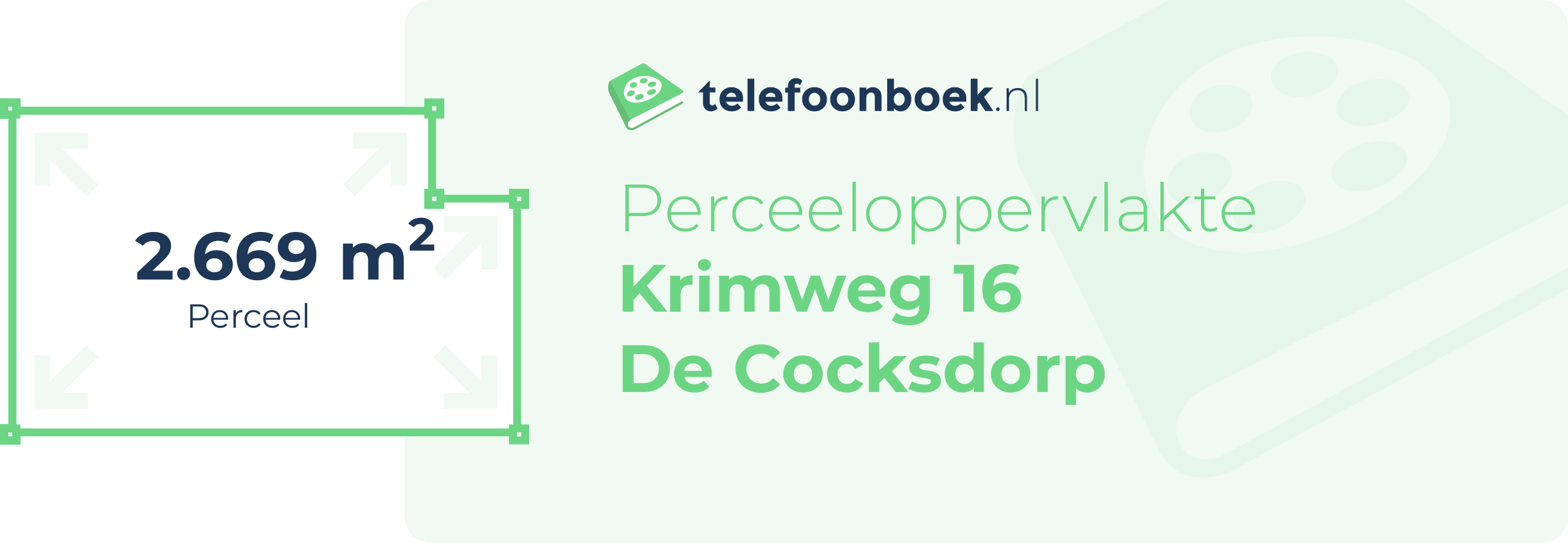 Perceeloppervlakte Krimweg 16 De Cocksdorp