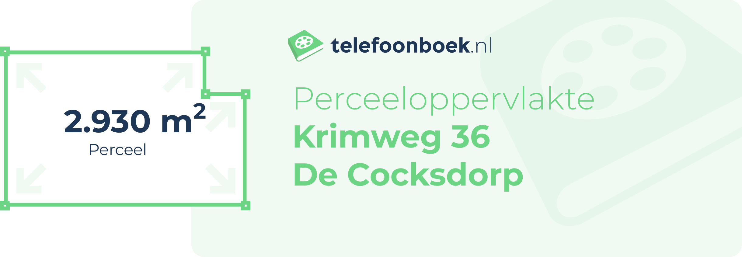 Perceeloppervlakte Krimweg 36 De Cocksdorp