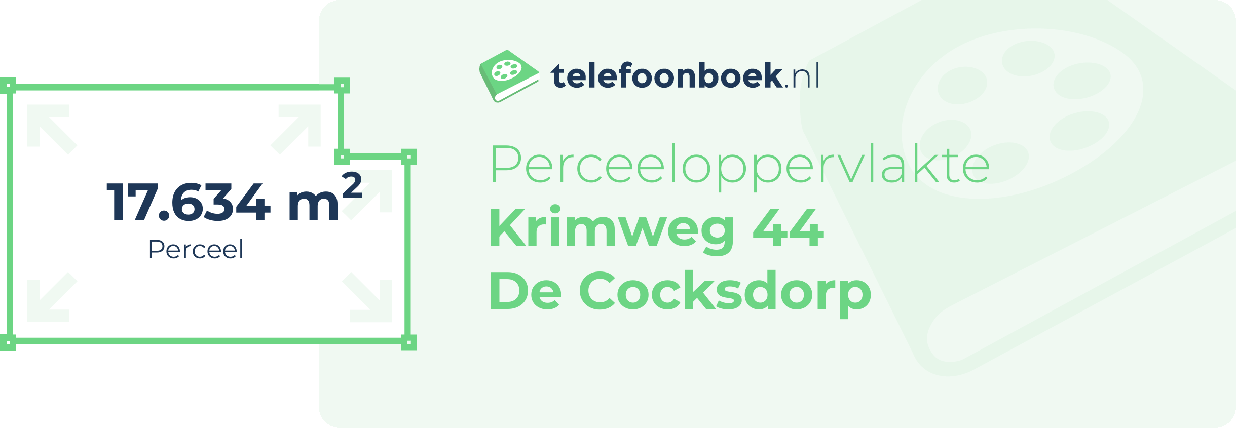 Perceeloppervlakte Krimweg 44 De Cocksdorp