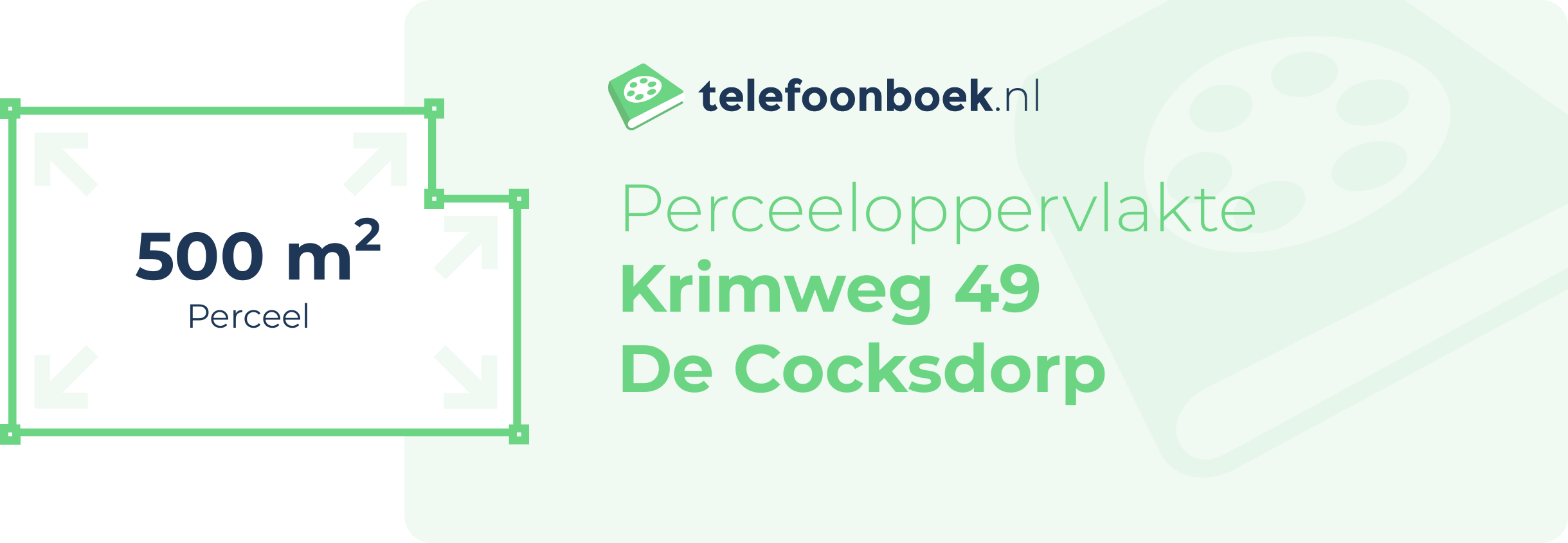 Perceeloppervlakte Krimweg 49 De Cocksdorp