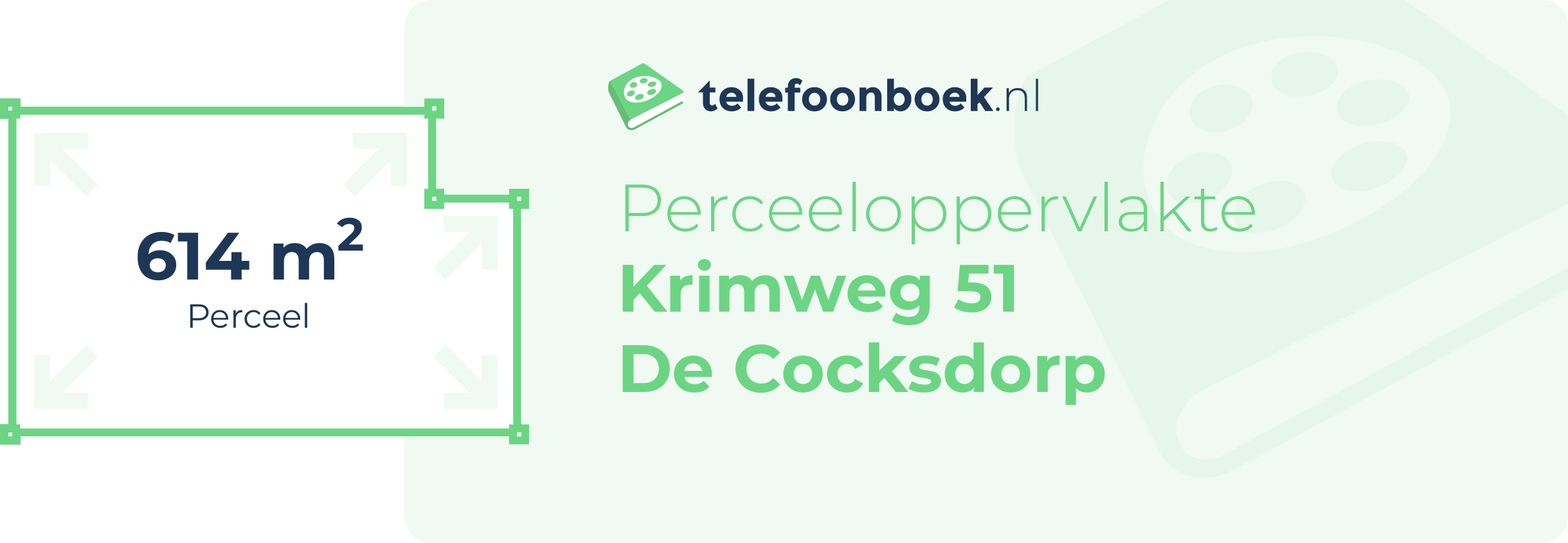 Perceeloppervlakte Krimweg 51 De Cocksdorp